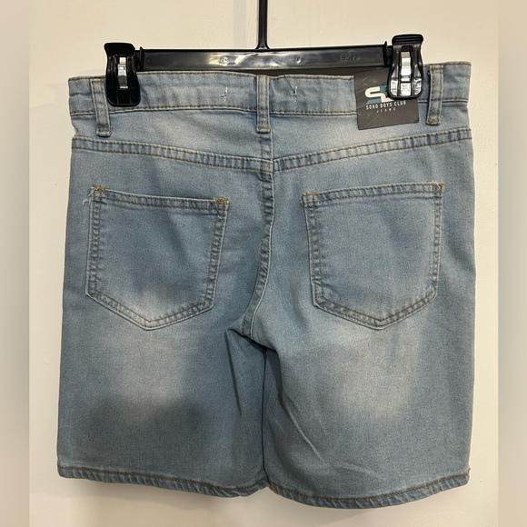 002 SHRTS: Soho Boys Club denim shorts size 12 - Picture 3 of 4